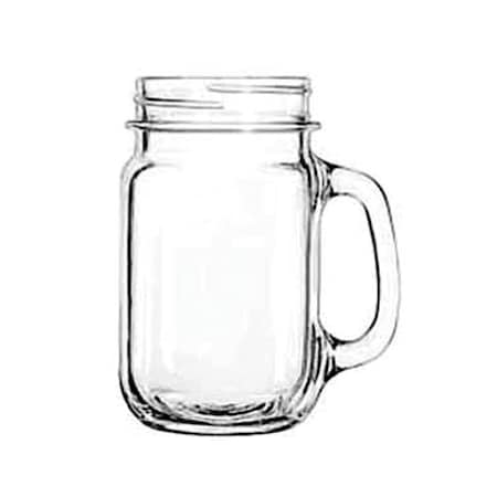 LIBBEY GLASSWARE 16 1/2 oz Plain Drinking Jar, PK12 97084